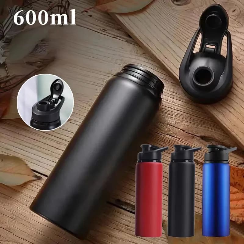 1-5PCS Stainless Steel Water Bottle Portable Leisure Cycling Drinking Bottle for Outdoor Sports Travel Water Glass