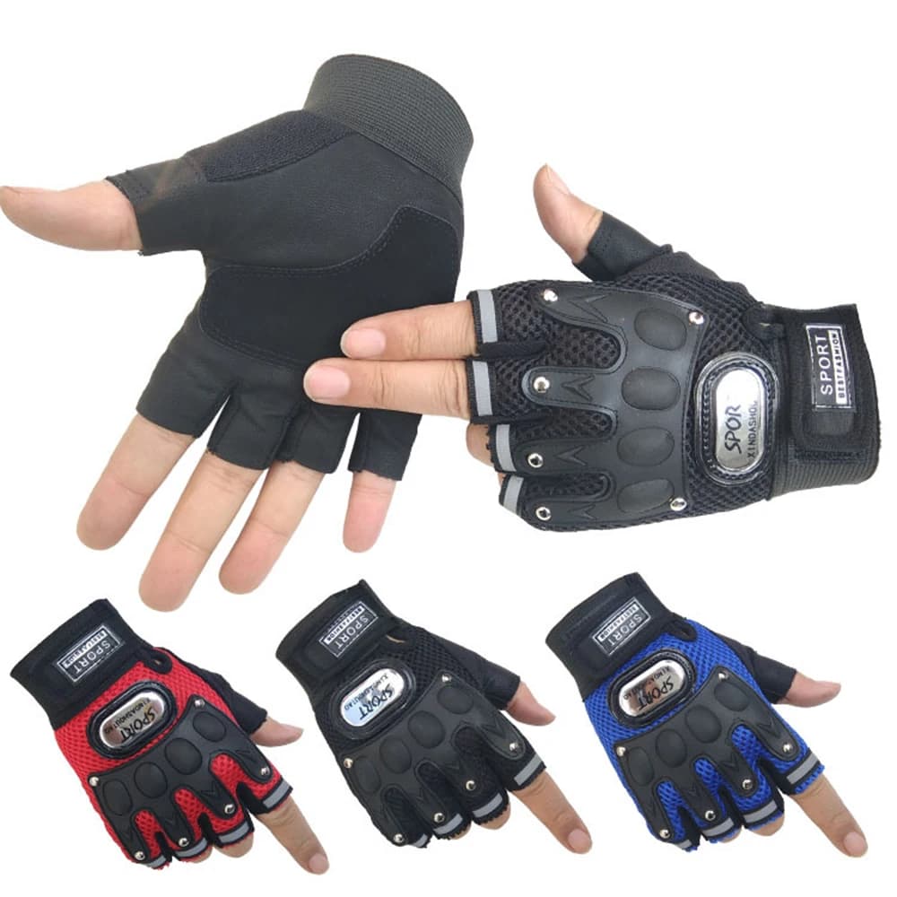 Tactical Gloves Motorcycle Half Finger Men Breathable Spring Summer Hiking Anti Slip Gloves Travel Fitness Cycling Sports Gloves