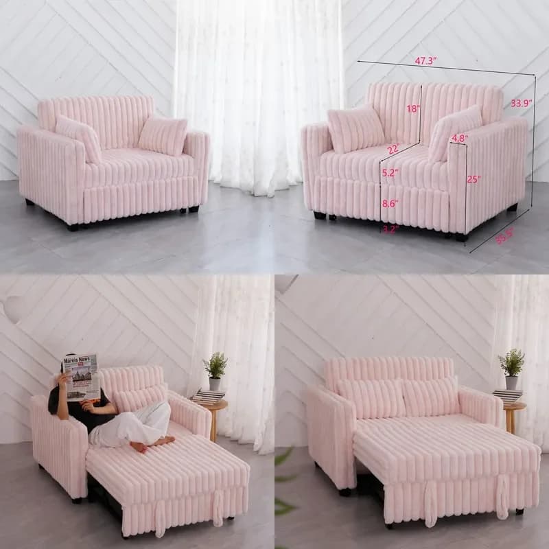 Italian Minimalist Fabric Straight Sofa Compact Tofu Block Design Vacuum Packed for Small Apartment Living Room