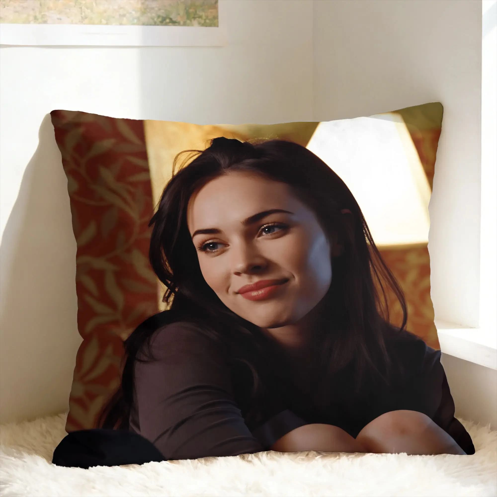 Actress M-Megan F-Fox Pillow Cover Comfy Cushion Cover Cute Funny Pillow Case For Chair Sofa Home Decor