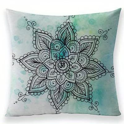 Fodere per cuscini con motivo mandala colorato per decorazioni domestiche, adatte per divano, camera da letto, auto