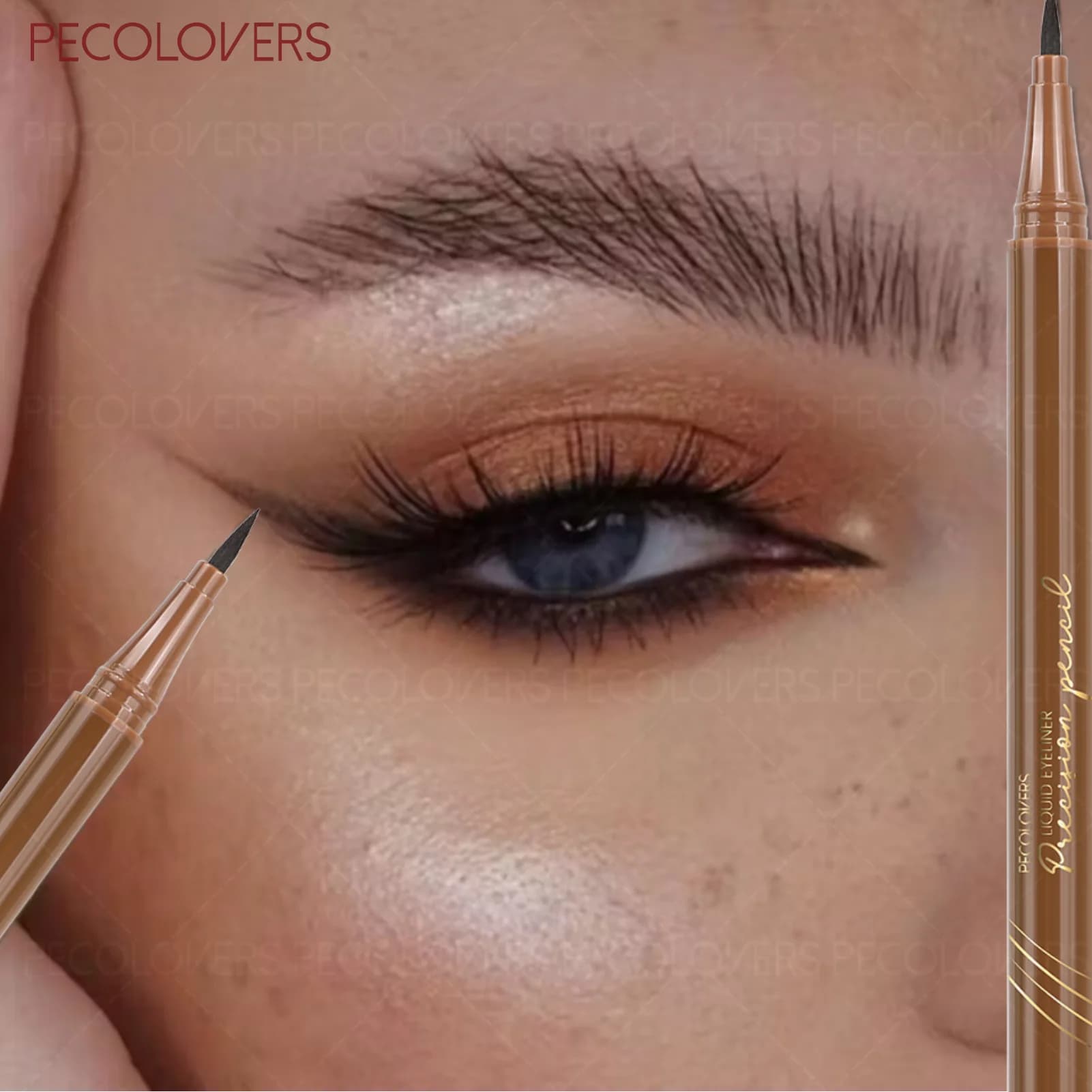 1 pennarello eyeliner liquido nero impermeabile, eyeliner liquido nero-marrone, pigmentazione elevata, facile da applicare.