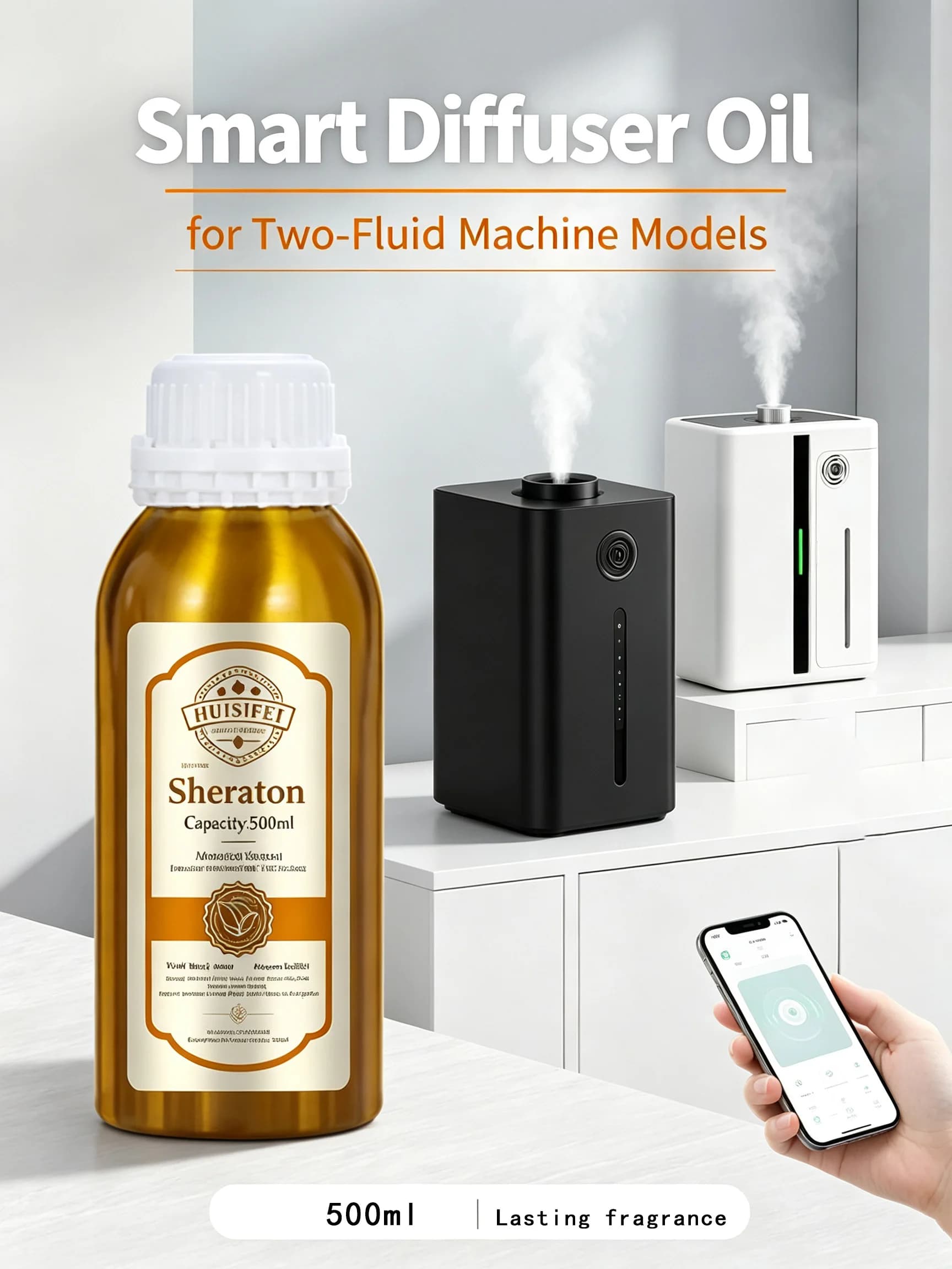 Hotel oil fragrance - Shangri-La, Blue Wind Chime essential oil - Suitable for all waterless diffusers - Large capacity - 500ml