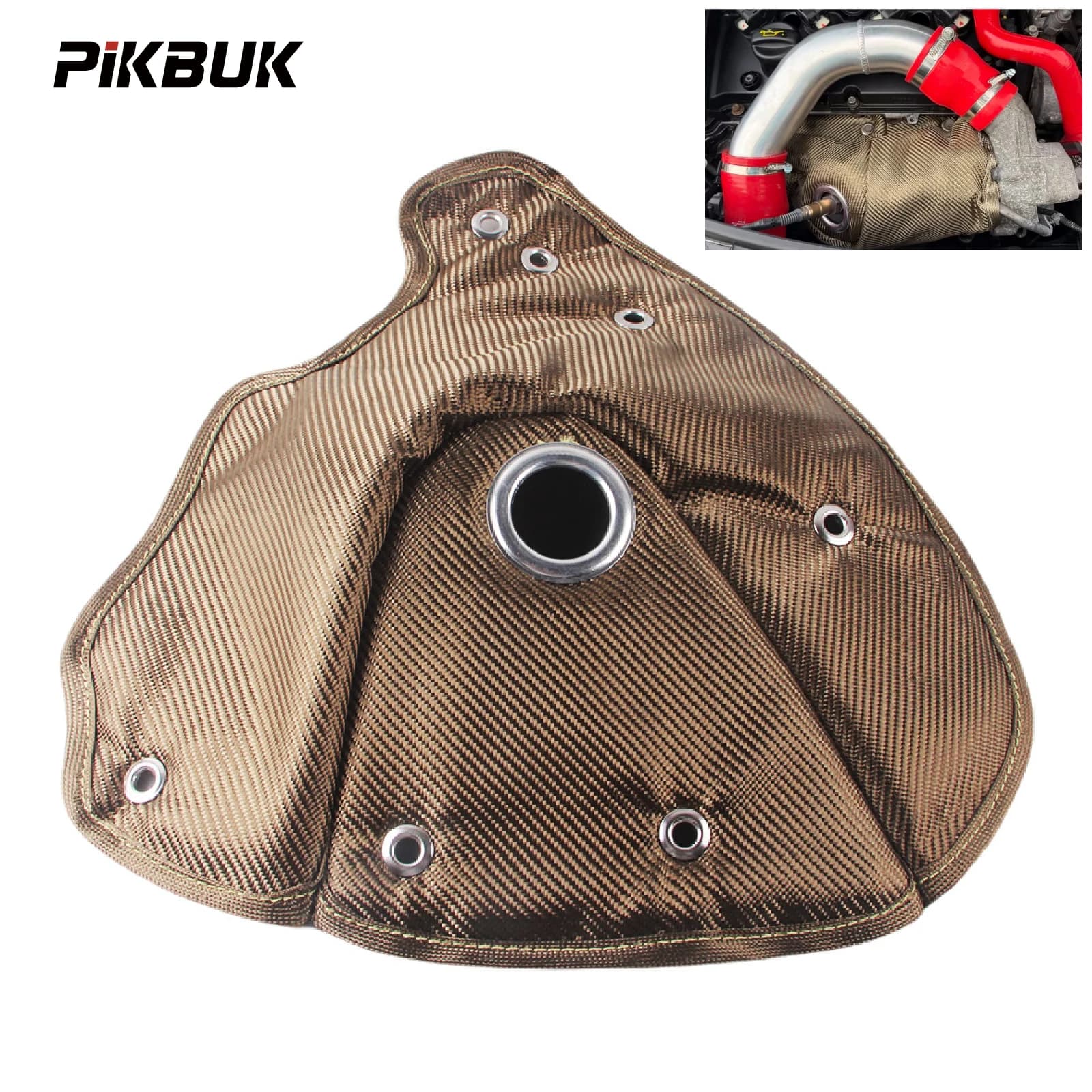 PIKBUK High Quality Titanium Turbo Blanket Heat Shield For BMW Mini N18 N14 Cooper S R55 R56 1.6T