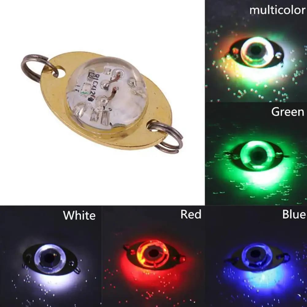 Waterproof LED underwater fishing bait flashing night fishing light eye-shaped bait for fishing accessories with horn