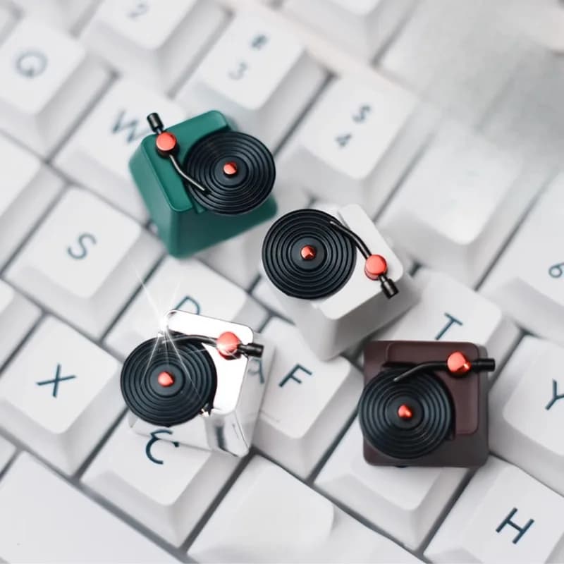 Vinile Record Artisan Keycap Personalizzato Carino Resina Tastiera Cap Cherry MX 1U Personalizzato KeyCap per Accessori Tastiera Meccanica