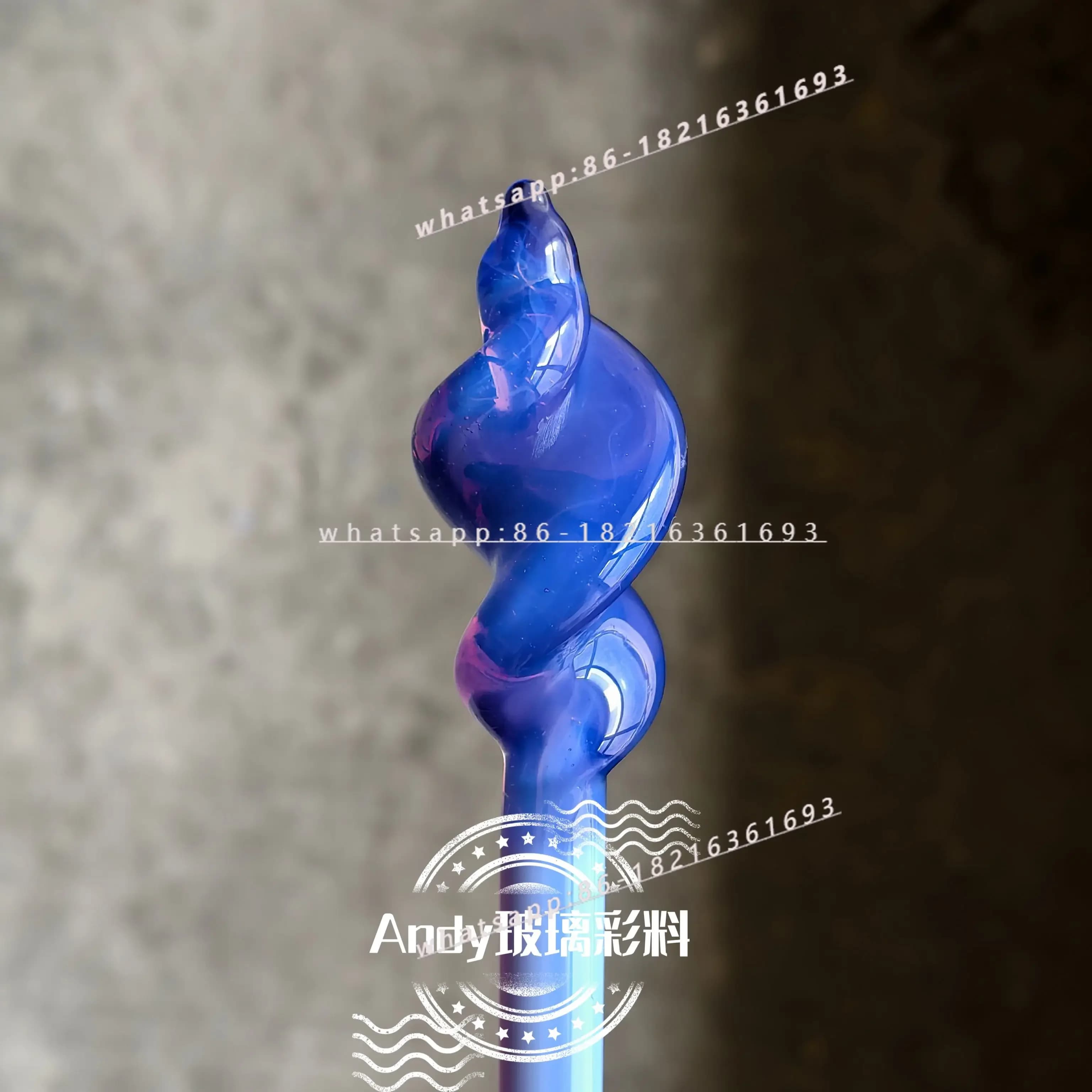 B09 Cuore dell'oceano Barra proteica blu-viola, vetro bruciato, barra di vetro per lampada, materiale duro smaltato colorato