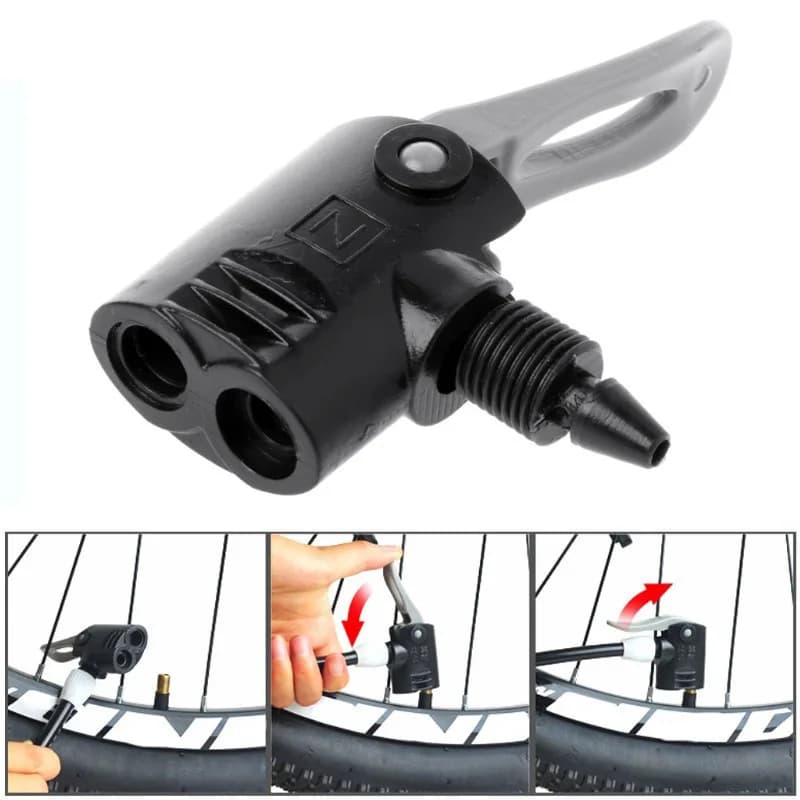 Sostituzione del tubo del pneumatico del ciclo della bicicletta, valvola adattatore della pompa dell'aria a doppia testa Presta, pompa per componenti utili, accessori per bici