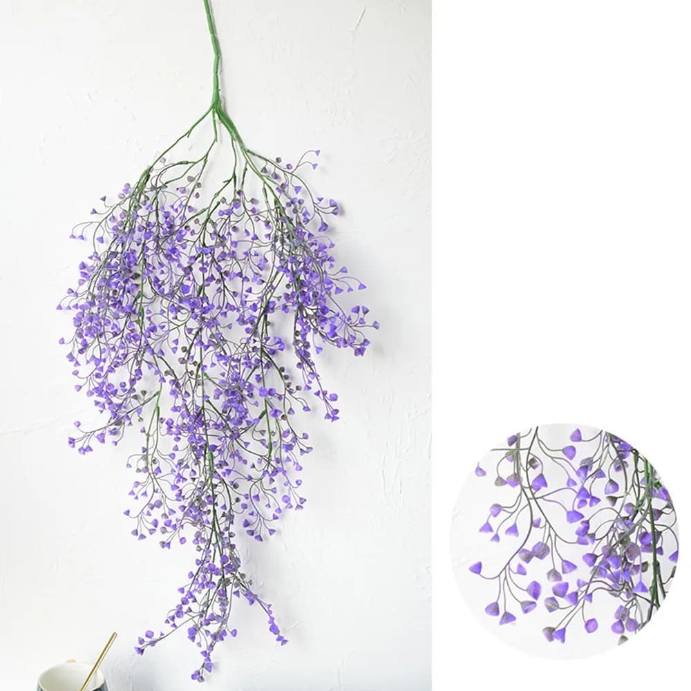 Piante Artificiali in Plastica, Fiori Artificiali, Piante Finte Fatte a Mano, Decorazione Murale con Vegetazione Realistica