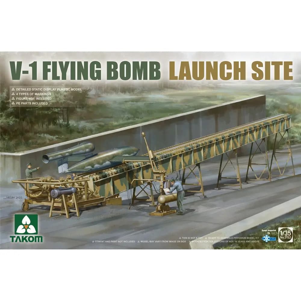 TAKOM 2152 1/35 V-1 Sito di lancio delle bombe volanti - Kit modello in scala