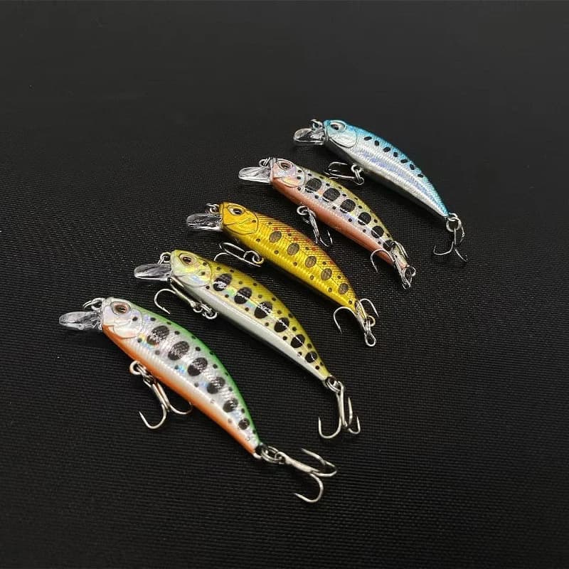 ZWICKE Kit esca da pesca Affondamento Minnow Trota Esca artificiale Manovella Esca Bass Gancio Wobbler Attrezzatura da pesca Scatola Galleggiante Jerkbait