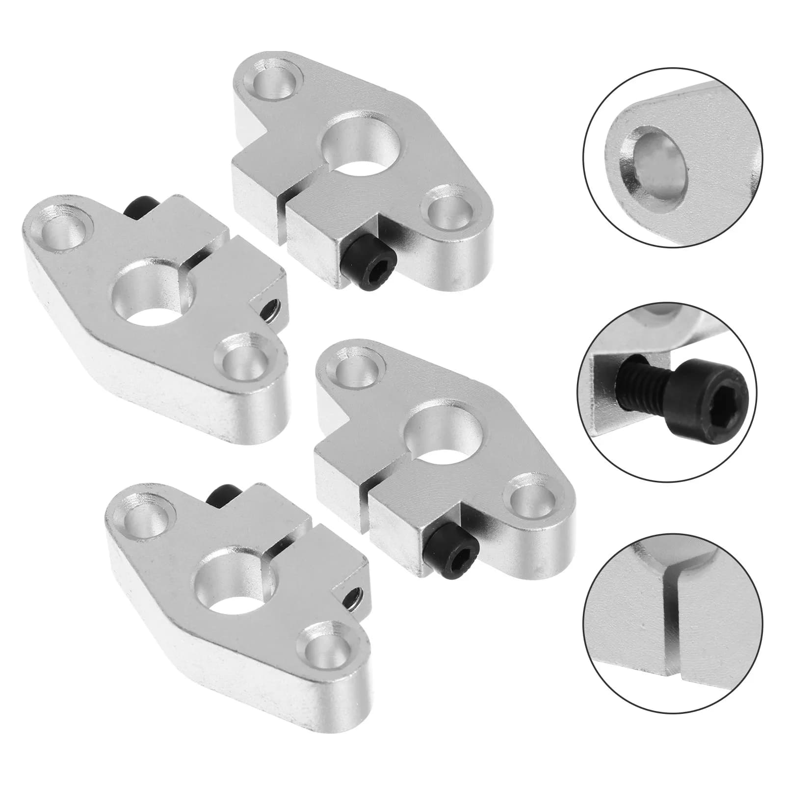 4 pcs Aluminum Alloy Optical Shaft Support High Precision Linear Fixed Seat For 3D Printer Accessories Rail Support Shaft