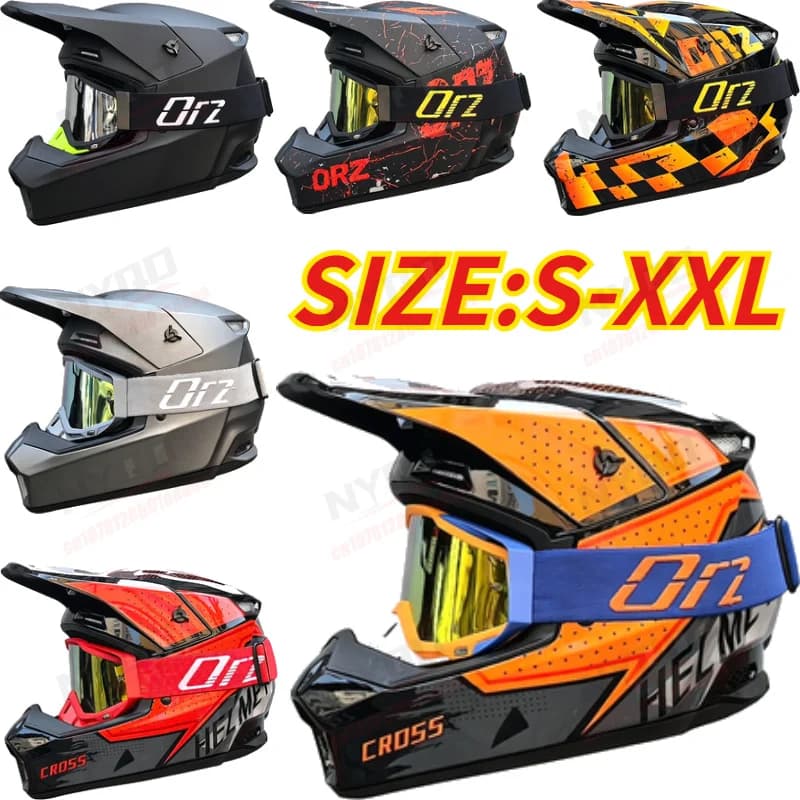 Casco da Motocross Off-road, Casco Integrale AM DH Downhill Cross, Casco Protettivo Universale di Sicurezza per Moto e Mountain Bike
