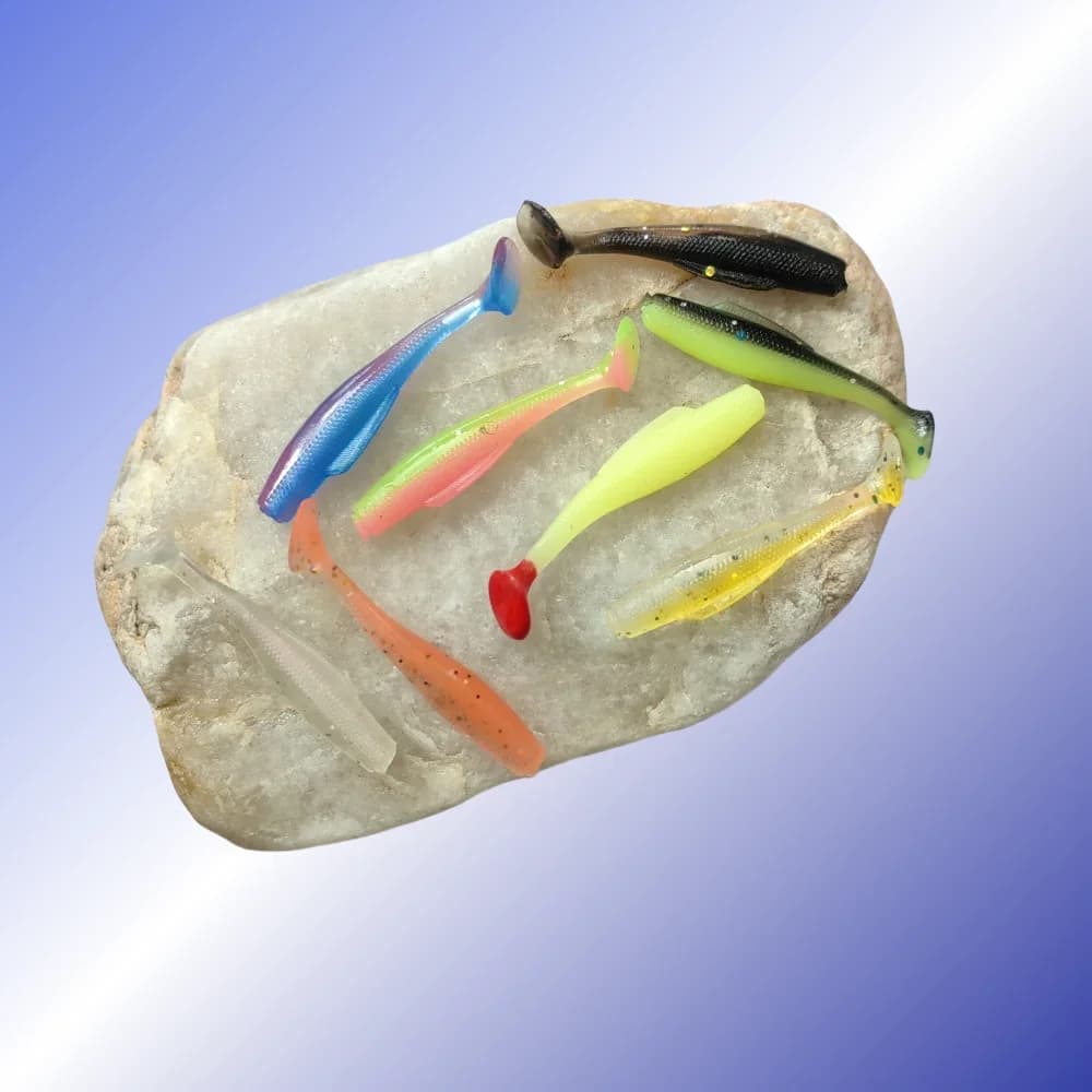 MUKUN 10 pz Galleggiante Richiamo Morbido di Pesca 40mm 0.5g TPR Plastica Esche Morbide Swimbait Jigging Richiamo Esche Artificiali Verme Morbido