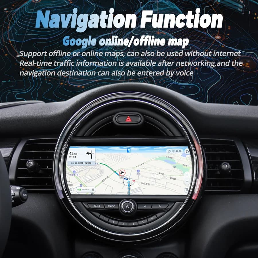 Android Screen For BMW Mini One 2017 F55 Cooper F56 Clubman F54 Car Radio Multimedia Video Player GPS Carplay Stereo Navigation