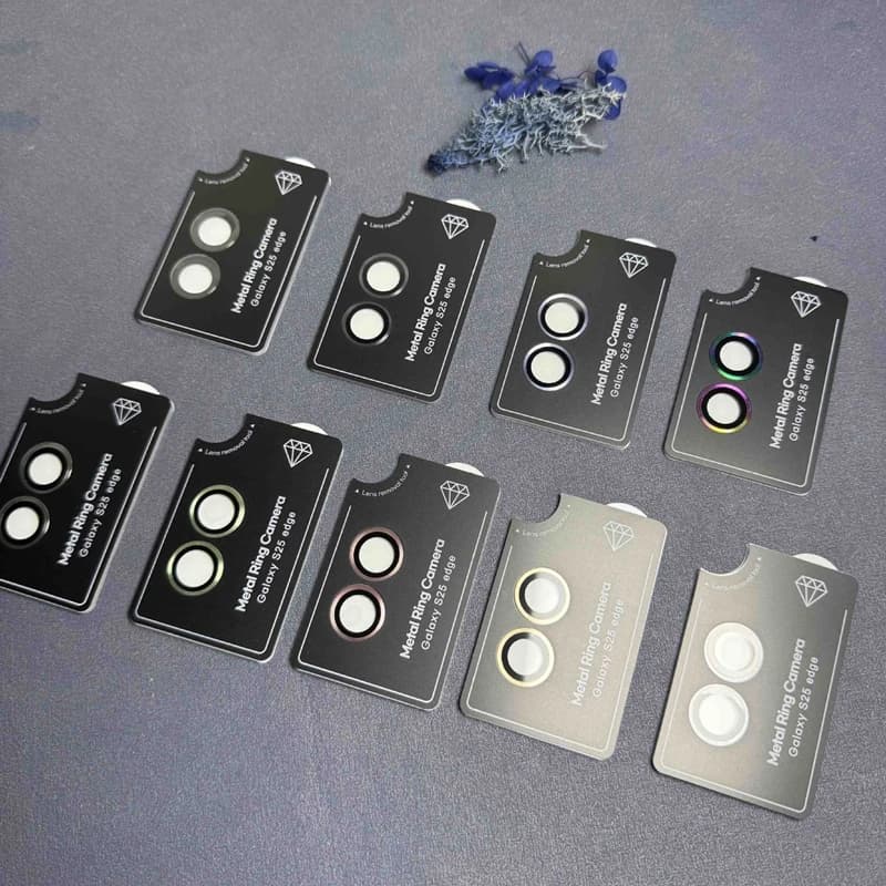 Metal Camera Lens Protector Glass For Samsung Galaxy S25 Edge Full Cover Camera Lens Ring Case Glass Lens Film