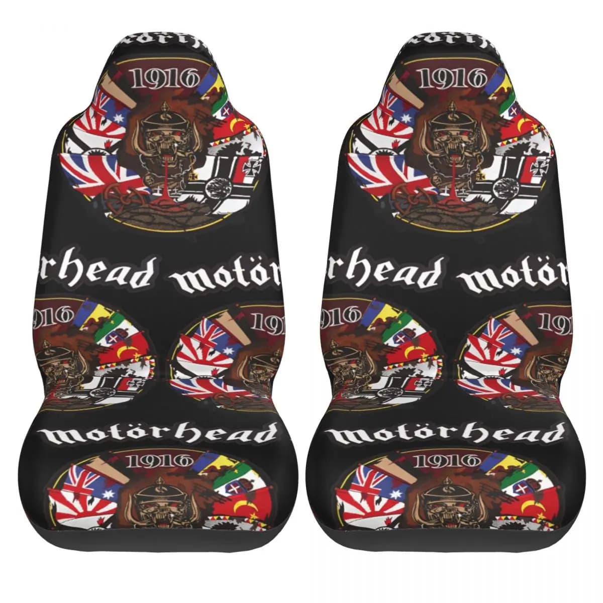 Car Seat Covers Rock 2 pcs Universal Car Seat Covers for Cars Elastic Polyester Interior Seat Covers