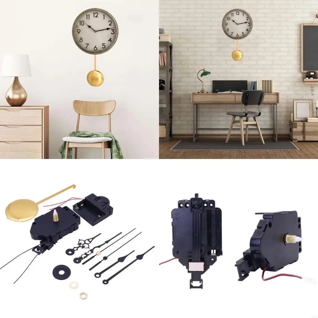 G92C Melodie Carillon Meccanismo orologio con pendolo e 2 set lancette Crea il tuo orologio da parete Parti ricambio