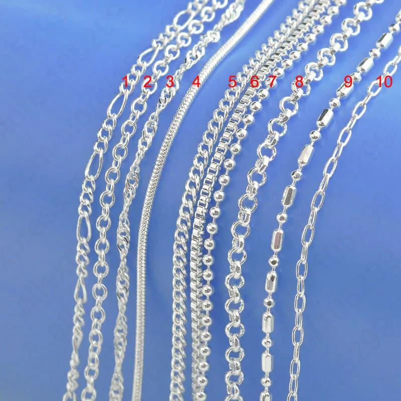 10 stile di design 1PC 28 pollici genuino 925 gioielli in argento sterling collana catene + fermagli per aragosta per risultati di ciondoli