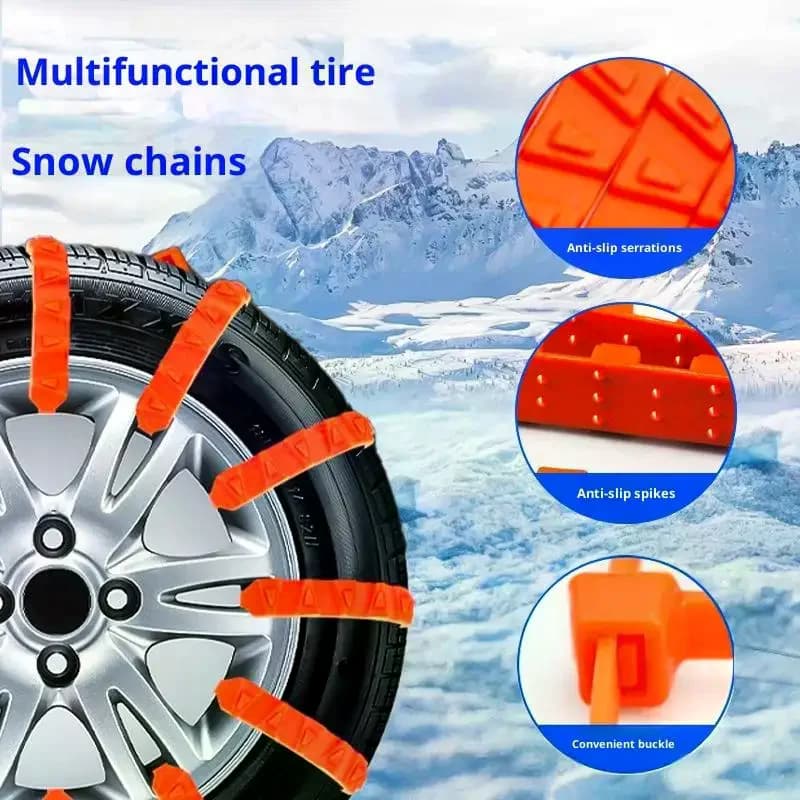 10/20pcs Catene da neve antiscivolo per motocicli Biciclette Ruote per pneumatici invernali Fascette antiscivolo Catena per pneumatici di emergenza per moto