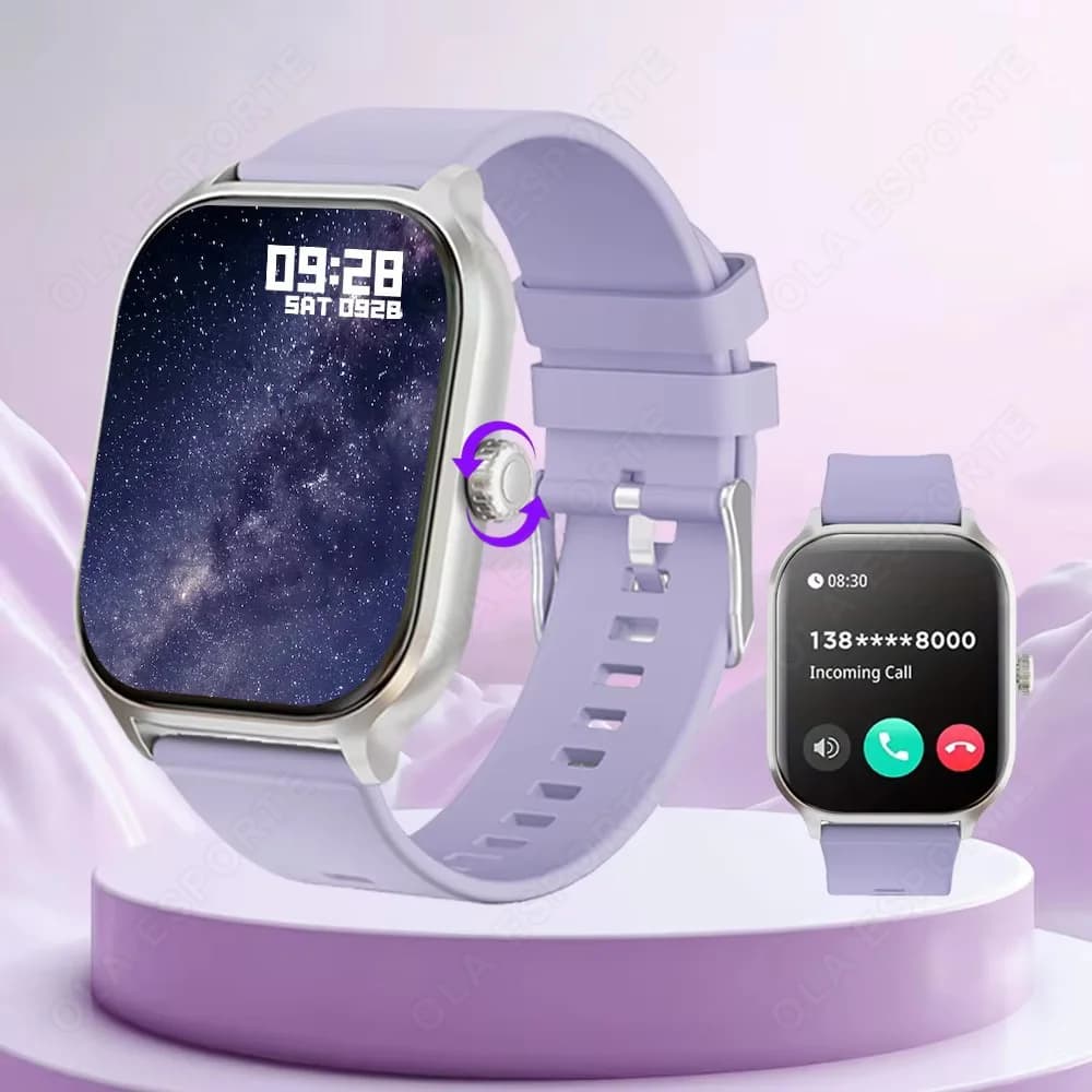 Smartwatch con Monitoraggio della Salute, Chiamate Bluetooth, Resistenza all'Acqua IP68, Monitoraggio della Frequenza Cardiaca Tutto il Giorno per Uomini e Donne HW12
