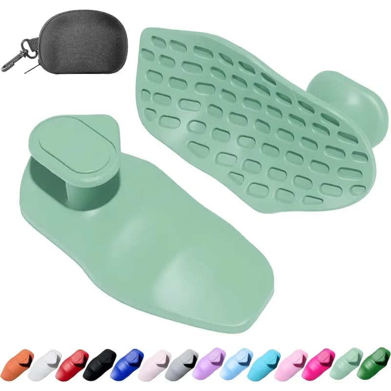 2pcs Silicone Gym Grips for Weight Lifting(with 1Storage Box),Finger grip device, Anti Slip Weightlifting Grips Pad for Barbell