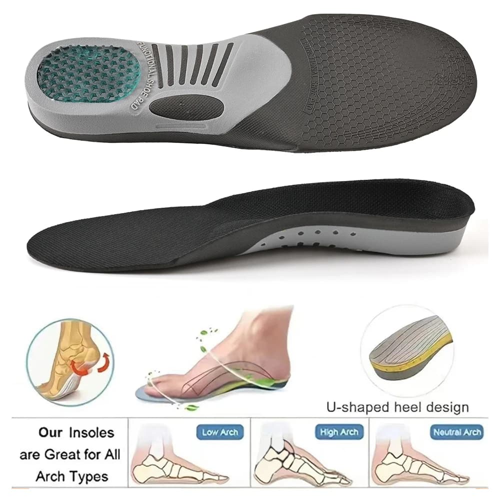 1 paio di solette ortopediche per fascite plantare, supporto per l'arco plantare, solette in gel confortevoli, solette sportive da corsa per donne e uomini, scarpe ortopediche per donna