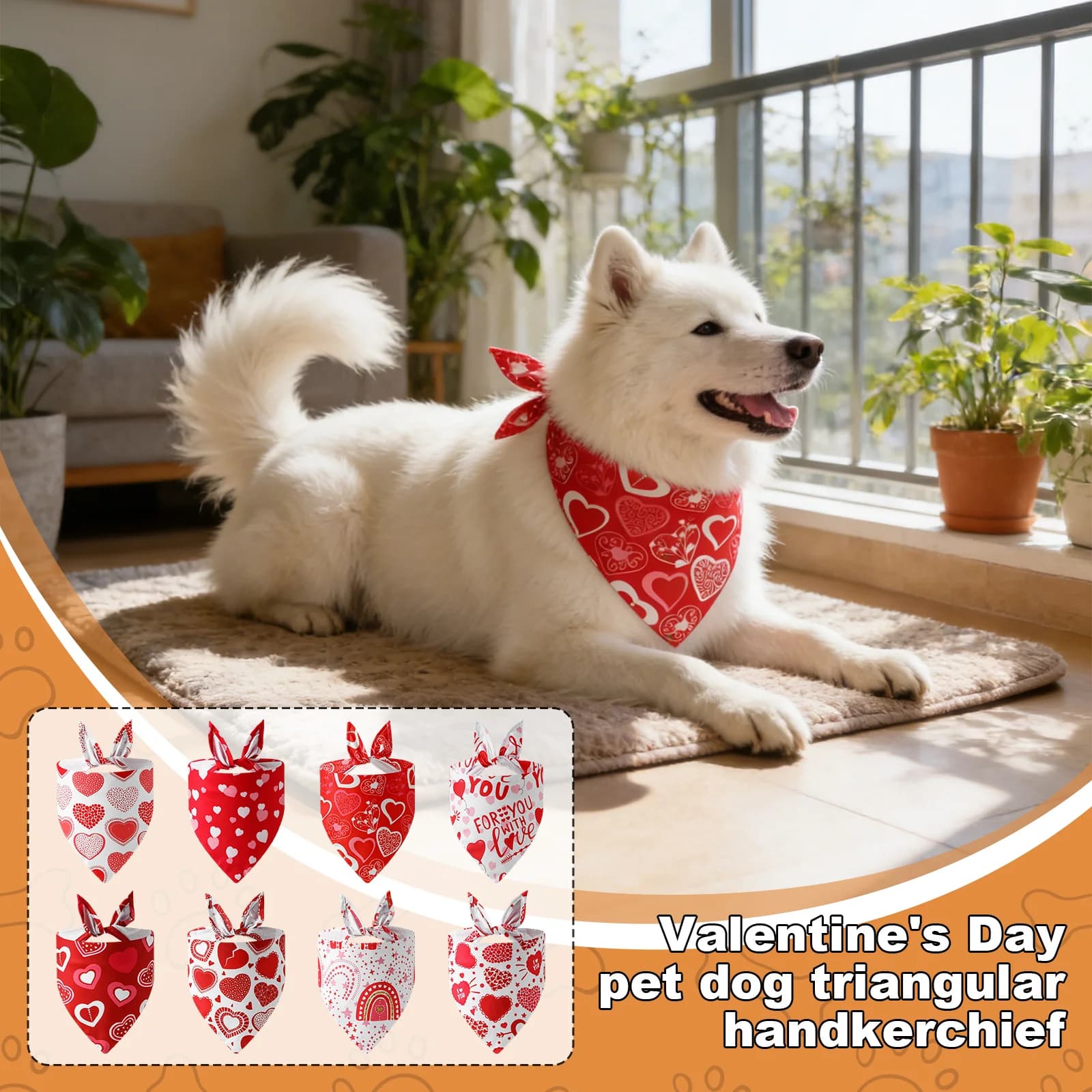 Fascia triangolare a forma di cuore per San Valentino, sciarpa per cani, accessorio per cuccioli, per un look festivo o quotidiano, articoli per animali domestici