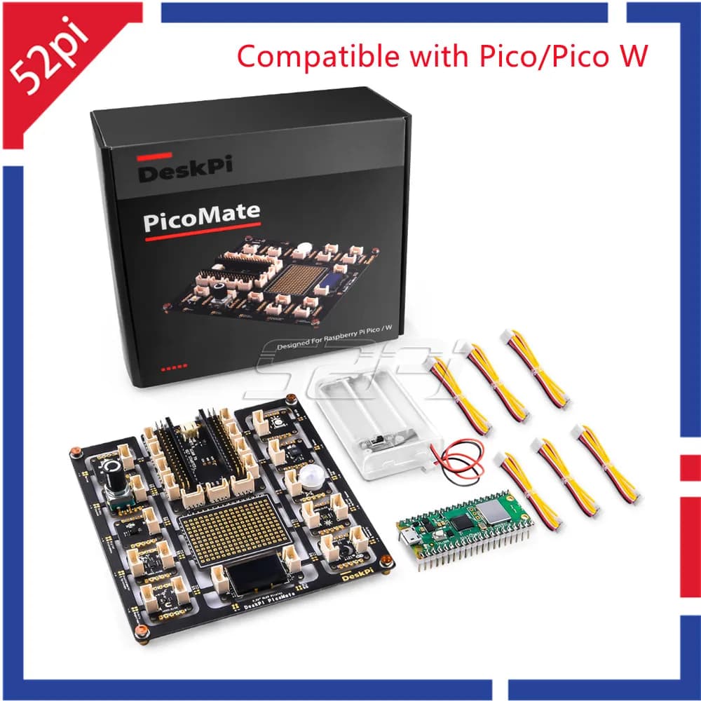 New! Expansion Dock 52Pi DeskPi PicoMate V1.0 for Raspberry Pi Pico / Pico W with Pin Pre-Sales Headers