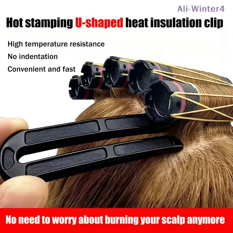 {HBA17} 6/12 Pieces U Clip for Permanent High Temperature Insulating, Permanent Bearings, Hairstyle Tools Salon and Barber