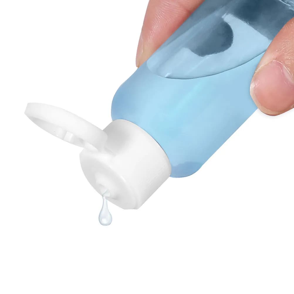 8 contenitori da viaggio da 50 ml, design a conchiglia, bottiglie di plastica vuote a tenuta stagna per shampoo, lozione, siero, cosmetici, oli essenziali