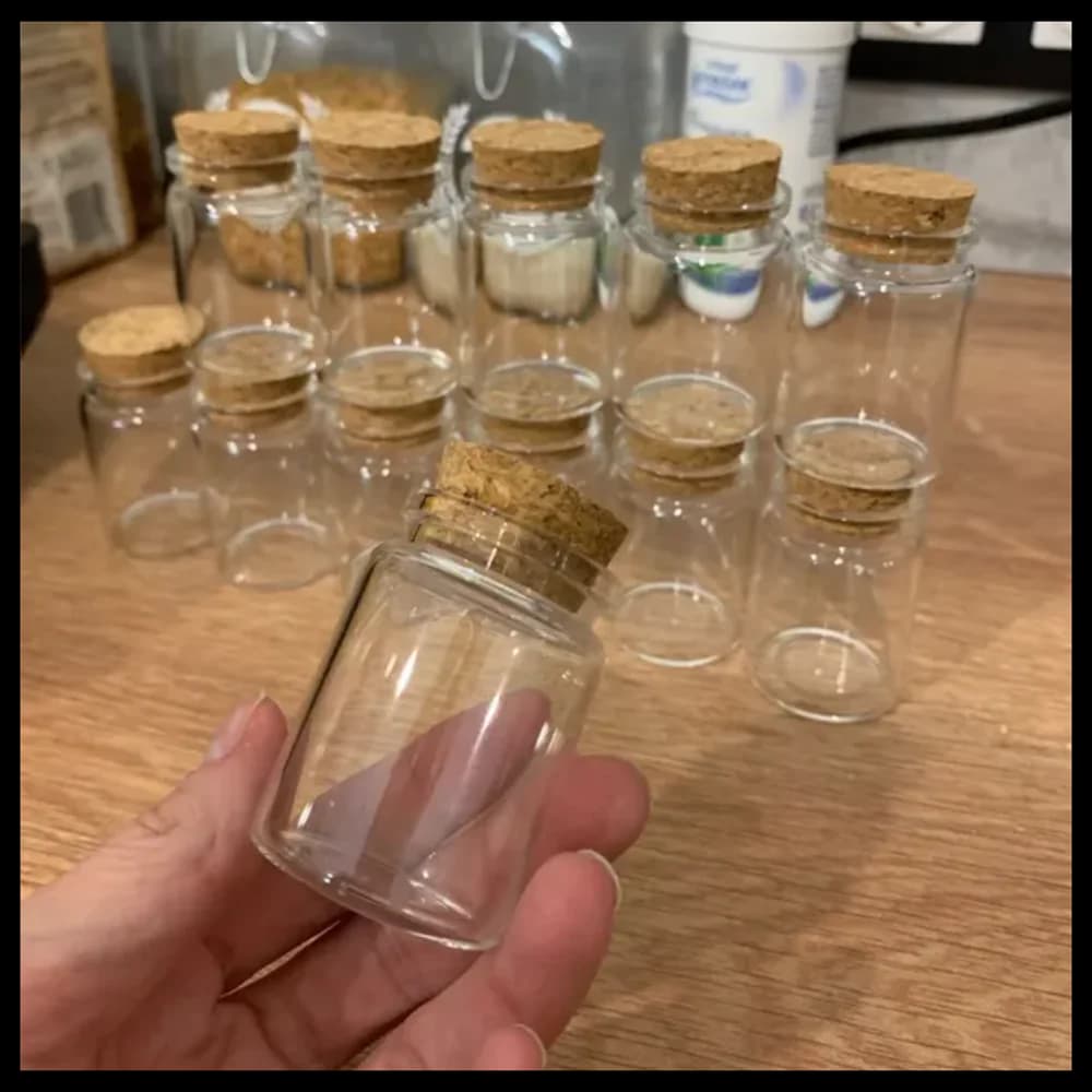 12/18/24/36/48 PCS 30ml Bottiglie di vetro Sughero Piccoli vasetti Trasparente Mini Contenitori Bomboniere fai da te Bottiglie dei desideri Conservazione delle spezie