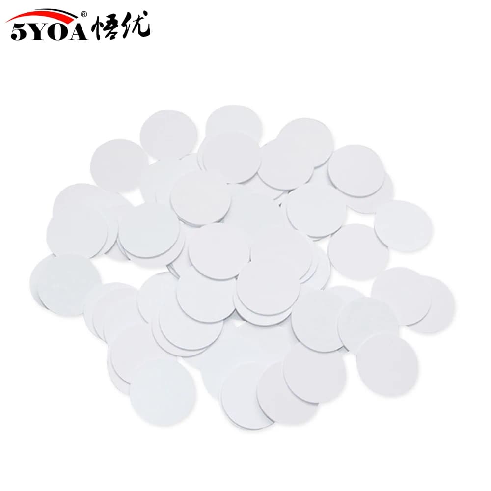 5YOA 25mm 13,56Mhz NFC Coin Card Tag NFC 213 NFC215 NFC216 PVC waterproof for all NFC phones