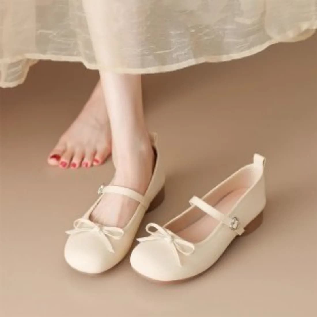 Shoes Mary Jane Spring-Autumn 2026, Elegant and Versatile with Round Toe and Low Heel, Comfortable for Ladies