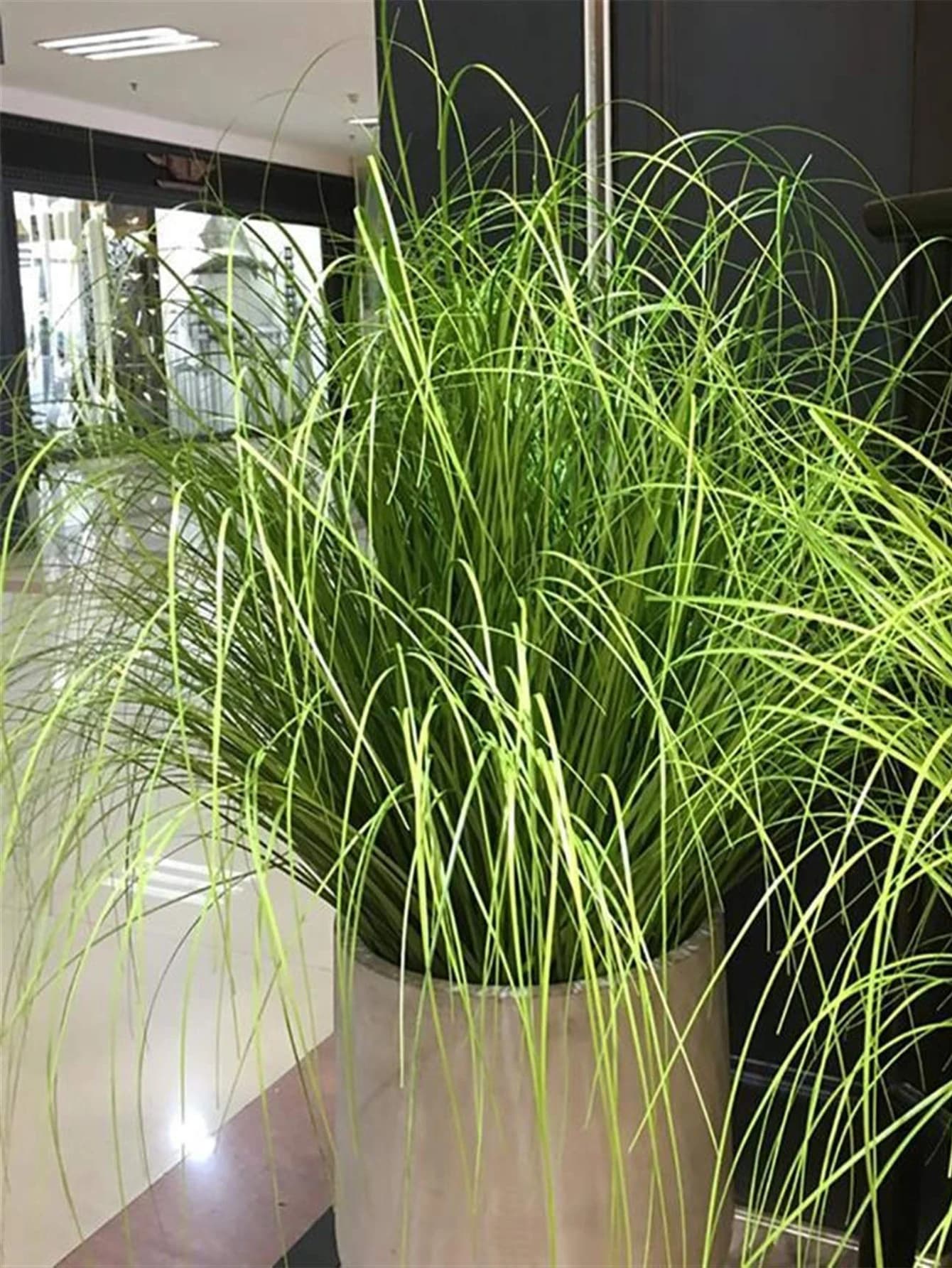 55cm Reed Artificial Grass Big Cipolla Falsa Grass Plants Green Plants Tropical Leaves Bouquet PVC Grass For Wedding Garden Offic