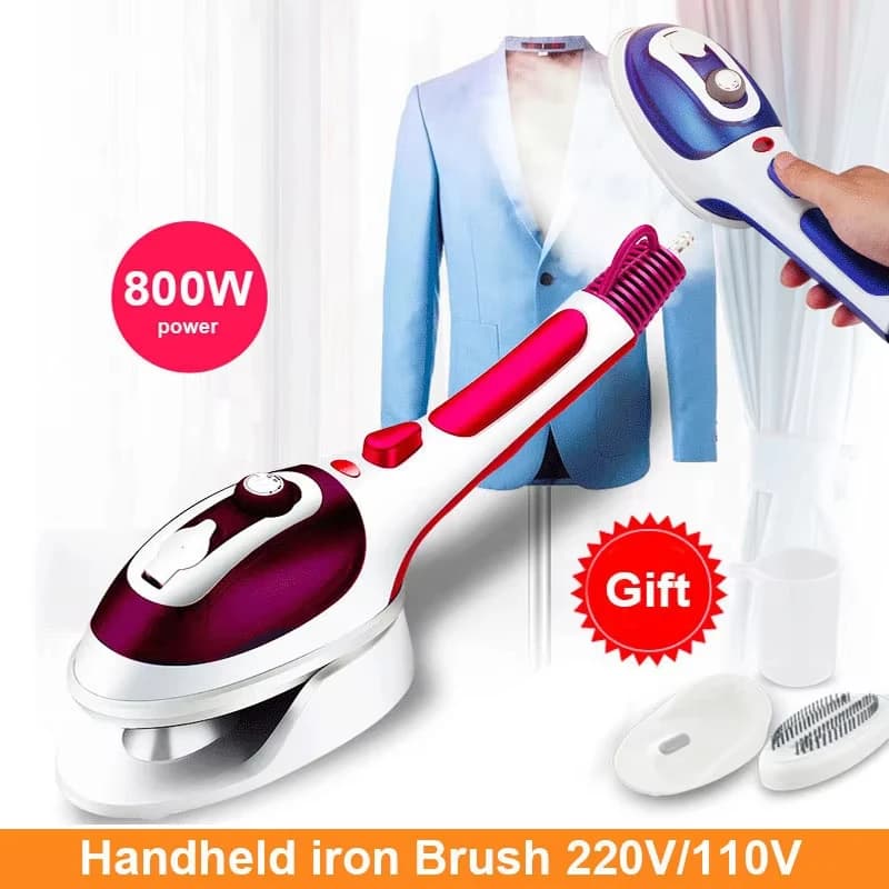 Ferro da stiro a vapore portatile 110V/220V 2 IN 1 Ferro da stiro a vapore per indumenti 800W Ferro da stiro a vapore elettrico Piccolo vapore portatile per vestiti da viaggio