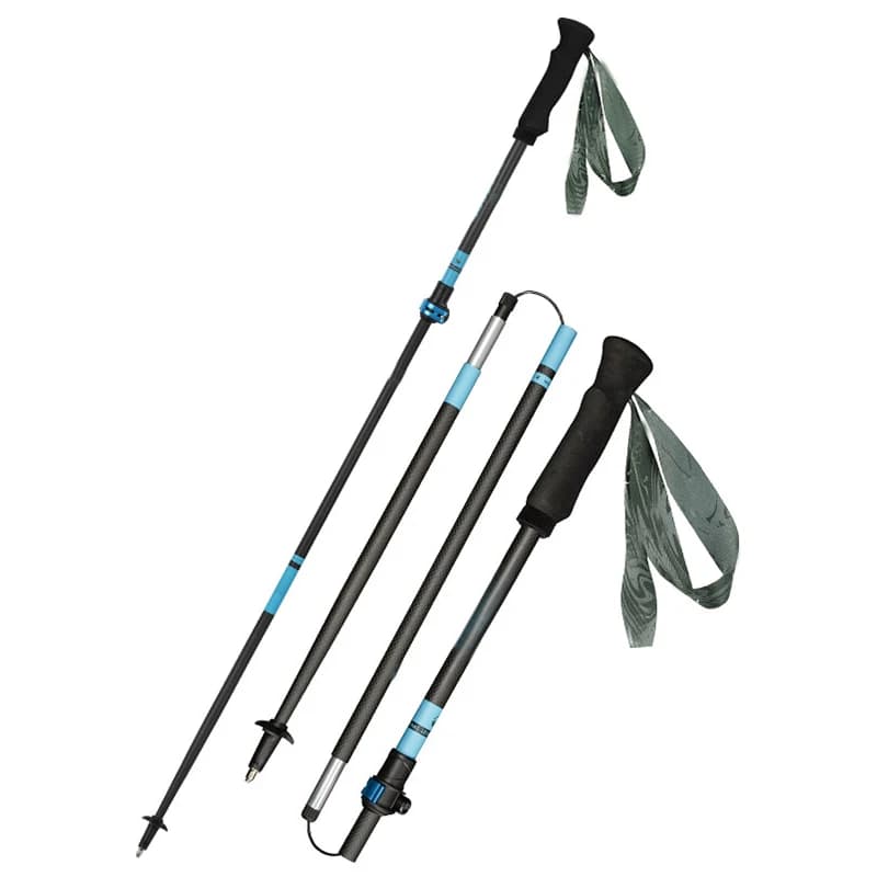 Entai Modern Lightweight Aluminum & Carbon Fiber 3-Section Telescopic Trekking Pole with EVA Grip and Quick Lock for Camping
