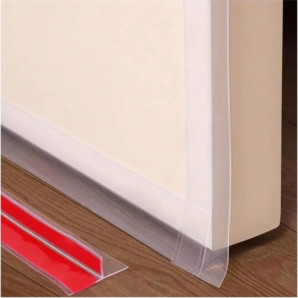 Striscia sigillante in silicone trasparente a forma di T per fessure di porte e finestre, striscia sigillante per porte, guarnizione antivento per il lato della porta