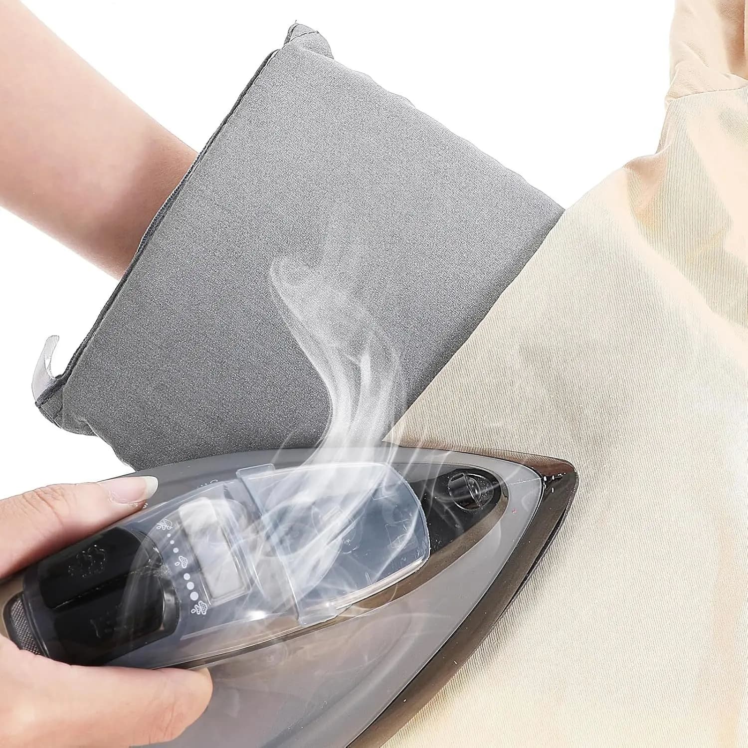 Guanto da stiro resistente, impermeabile e anti-vapore, per stiratura a vapore, con supporto portatile mini