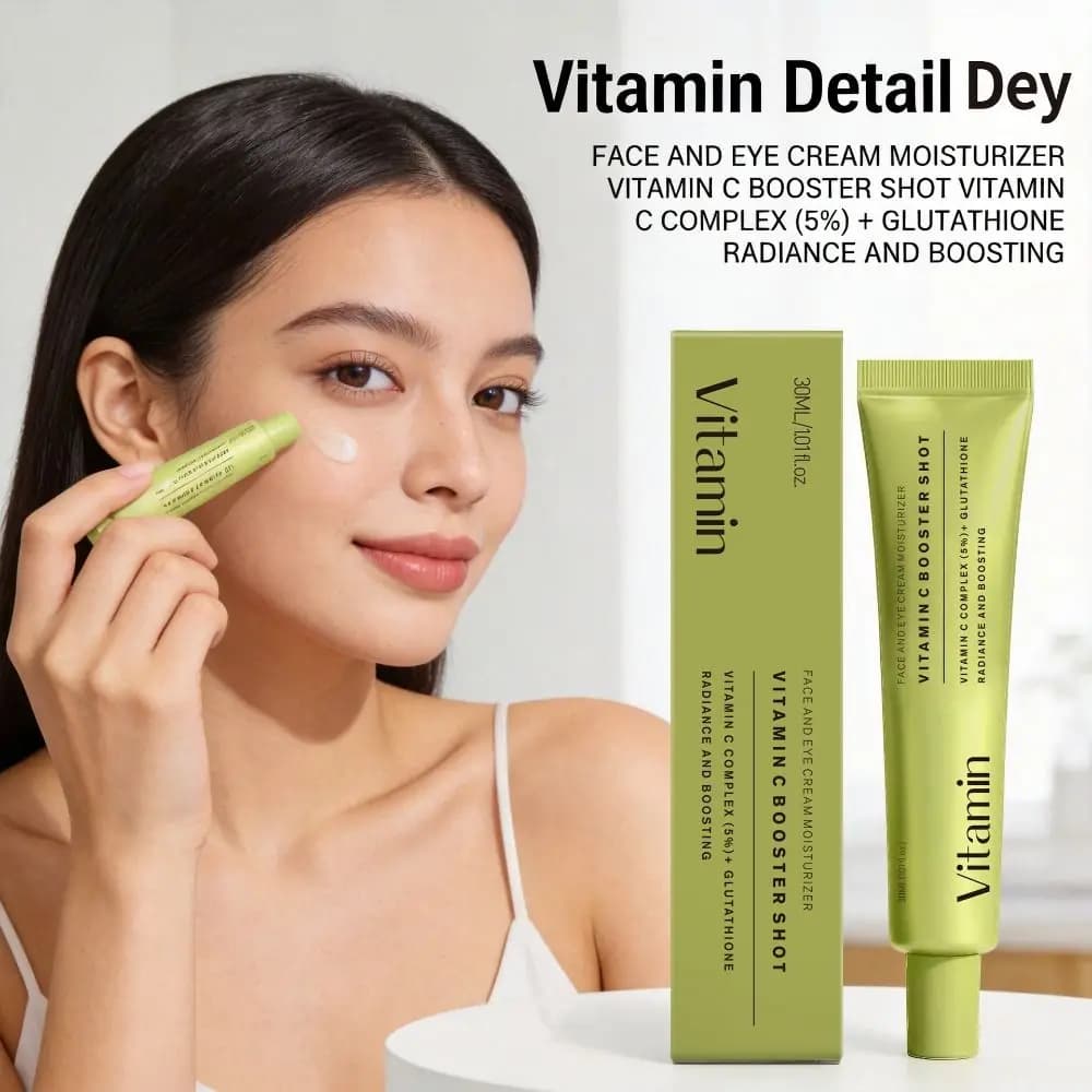 Siero Booster con Glutatione e Vitamina C per Linee Sottili e Pelle Luminosa 30ml Crema Viso con Niacinamide e Vitamina E