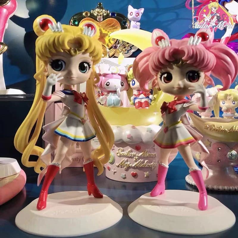 Molti stili 13-14cm Qposket Sailor Moon Wedding Anime Figure statua in Pvc collezione di modelli decorazione per bambole modello giocattolo regalo di compleanno