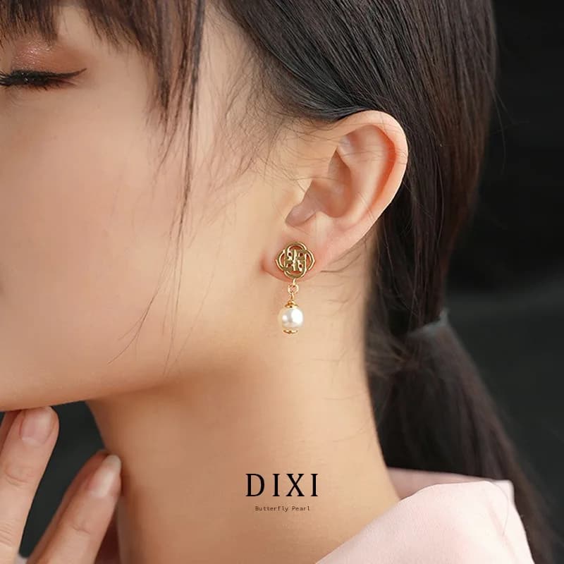 DLR1035 Dixi Brand Versione coreana originale degli orecchini di moda, modello semplice Temperamento pendente di perle Earri versatile