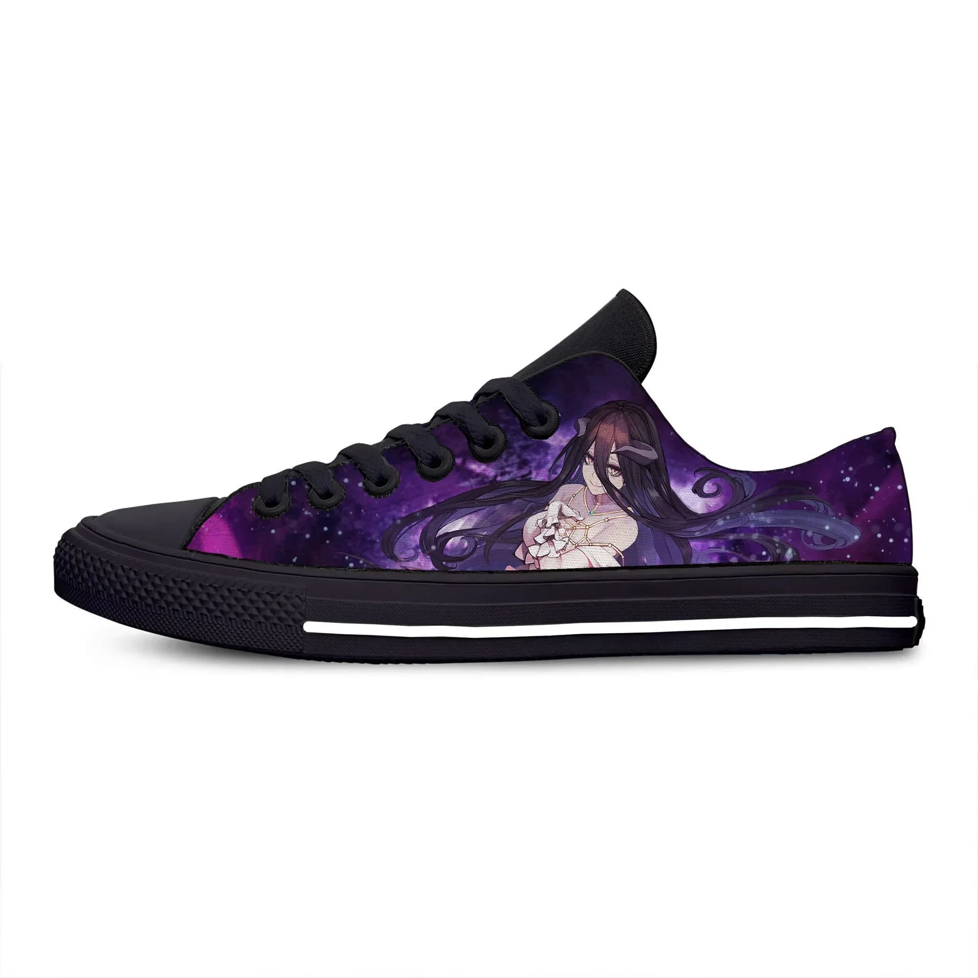 Scarpe da Skateboard Leggere e Traspiranti con Design Anime Giapponese OVERLORD Albedo, Sneakers Casual alla Moda per Uomo e Donna