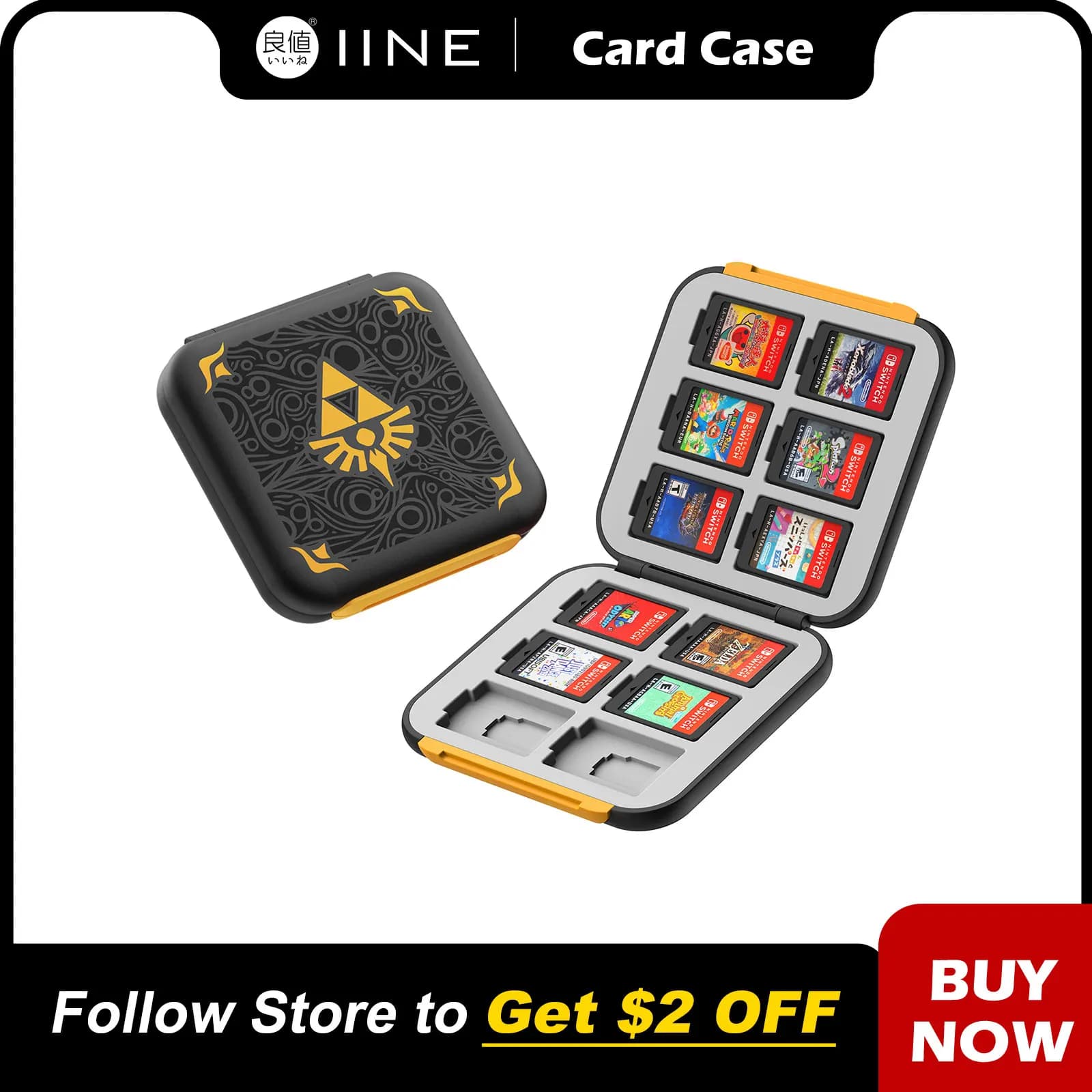 IINE Cassette Box 12 Card Case compatibile Nintendo Switch Game Card