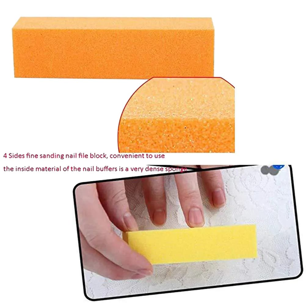 Set di Blocchi Spugnosi per Lucidatura Unghie, Strumento Manicure Portatile, Facile da Usare, Lima per Unghie, Unghie Forti e Sane, Uso Professionale, Forniture Fai-da-Te