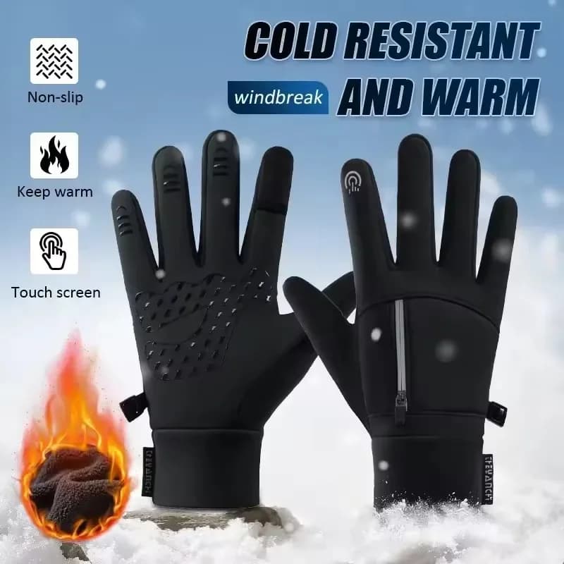 Guanti da sci caldi autunno inverno Guanti da esterno antivento impermeabili a prova di freddo Guanti da sci da pesca da ciclismo da uomo