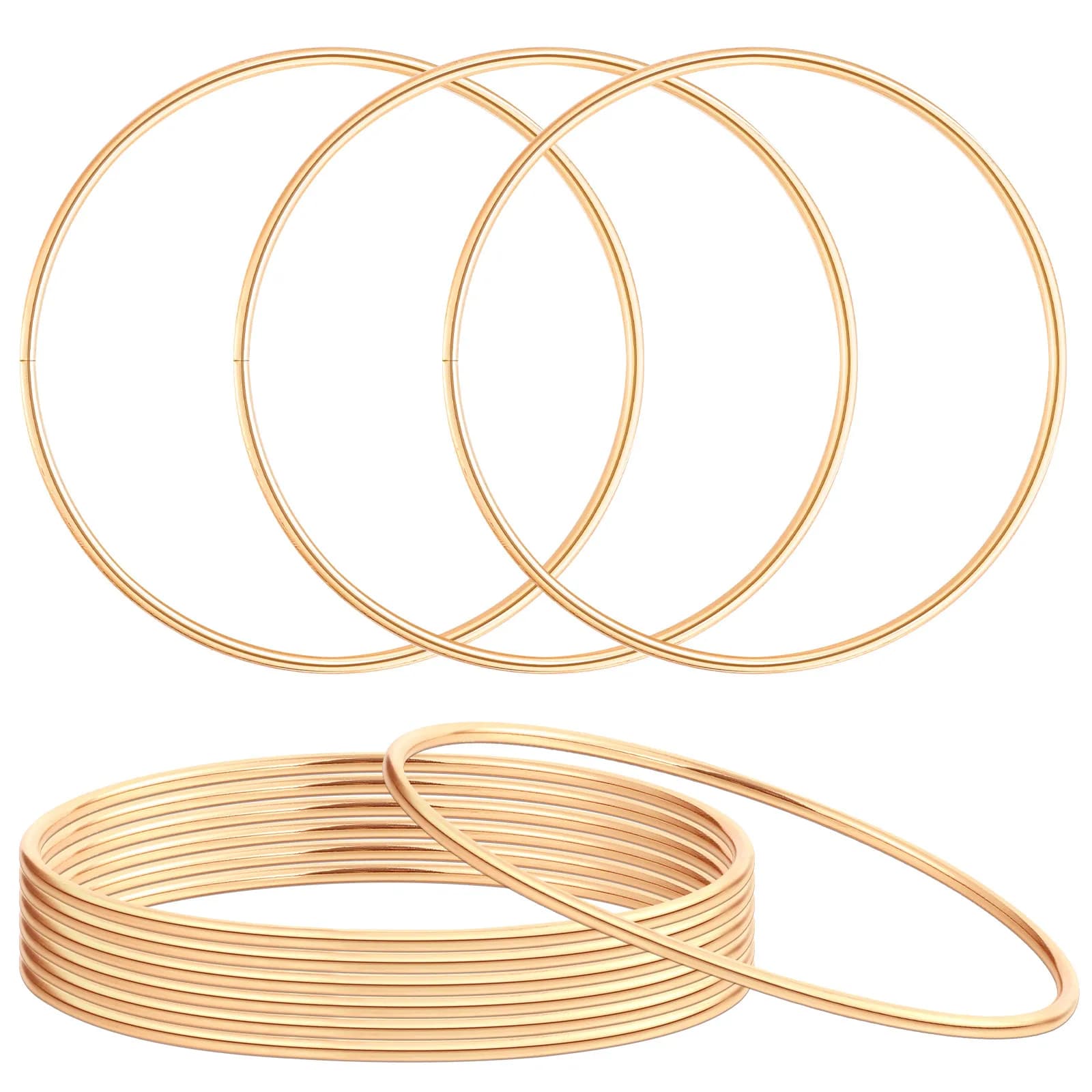 Metal Craft Hoops 10Pcs Safe Rounded Rings for DIY Dream Catcher Wreath Plant Hanger Tassel Gift Making