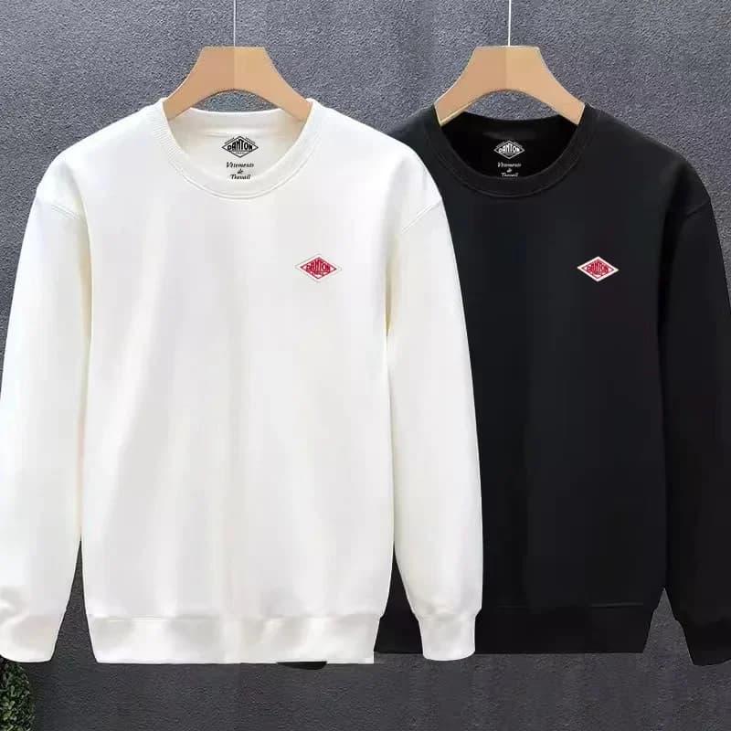 2024 Felpa moda primavera uomo/donna stesso ricamo cotone O-Collo manica lunga tuta allentata Top ampio e confortevole