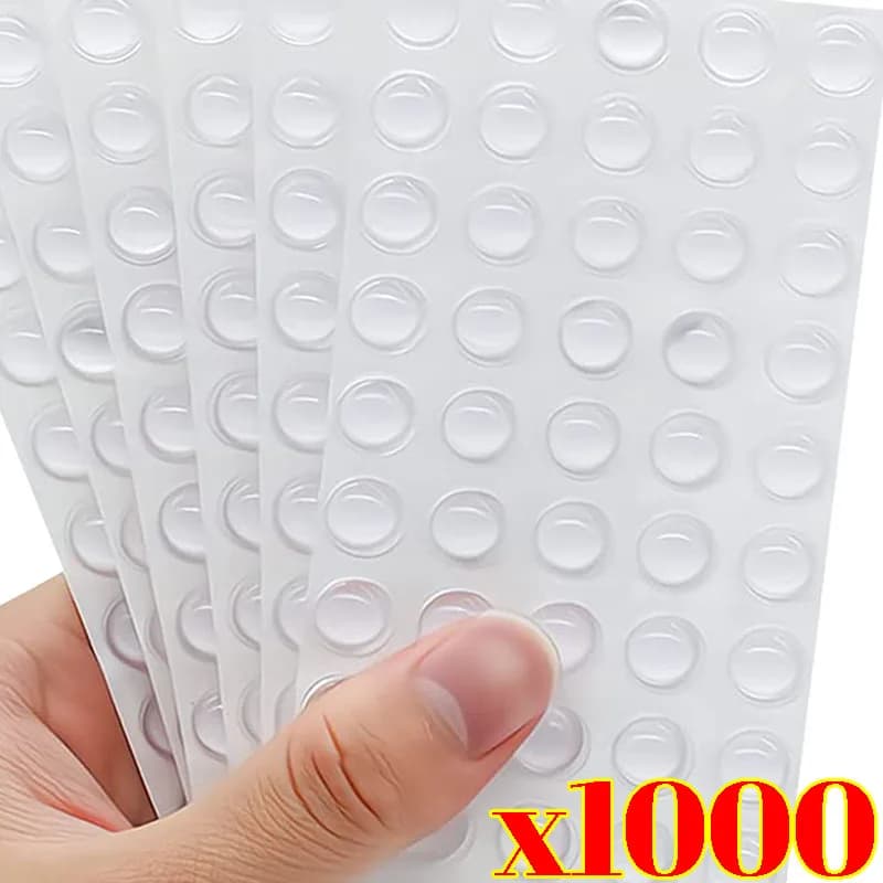 1000/100x Fermaporta trasparente Ammortizzatore in gomma autoadesiva Buffer Paraurti per armadio Cuscino in silicone Cuscino protettivo per mobili