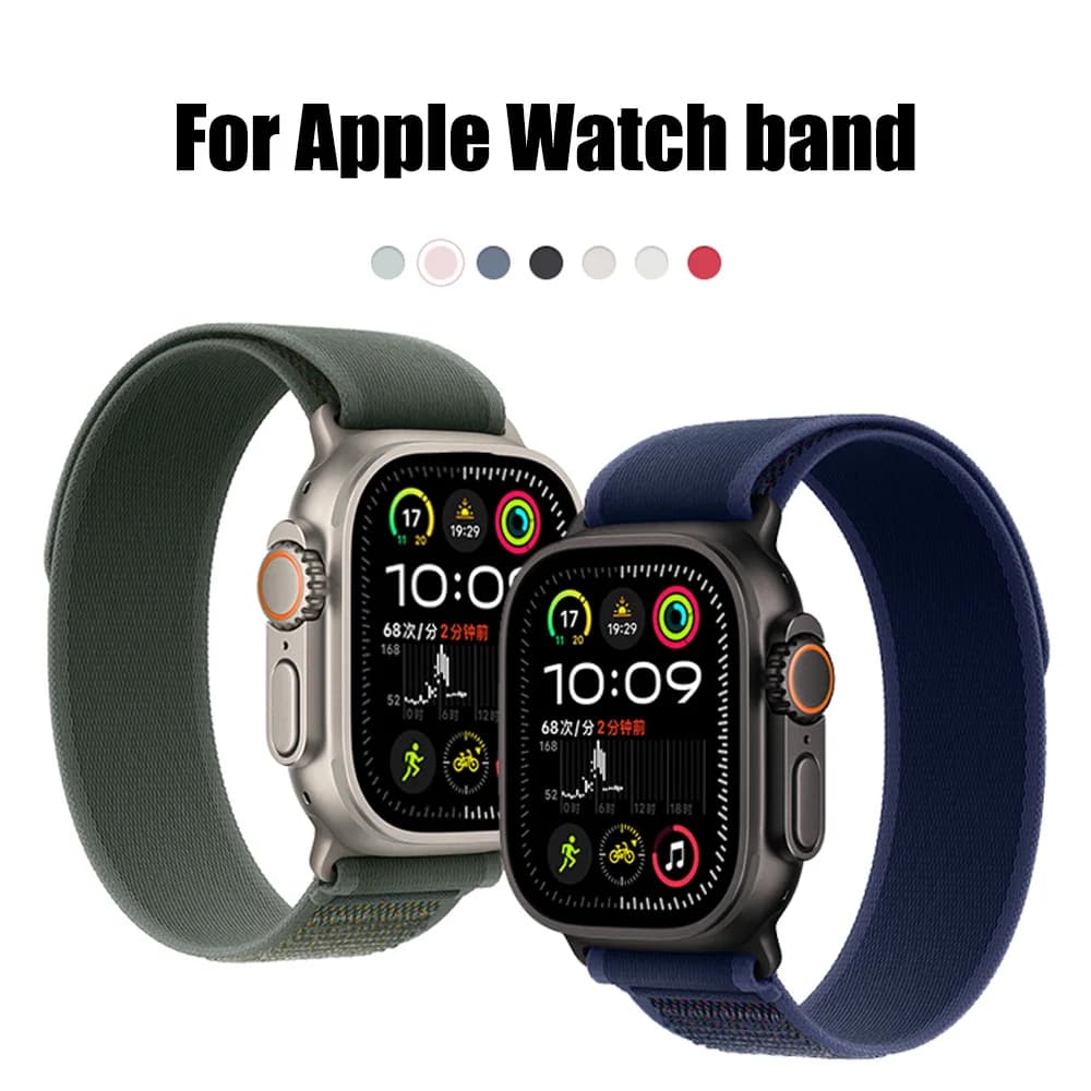 Trail loop per Apple Watch Ultra 2 Band 49mm/46mm/42mm/41mm/45mm-44mm Bracciale in nylon correa iWatch Series 10-8 7 6 9 5-SE Strap